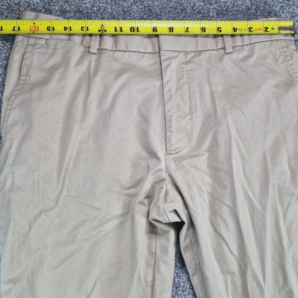 Polo Ralph Lauren Chino Pants Mens 34x30 Khaki Tan Cuffed Stretch Cotton